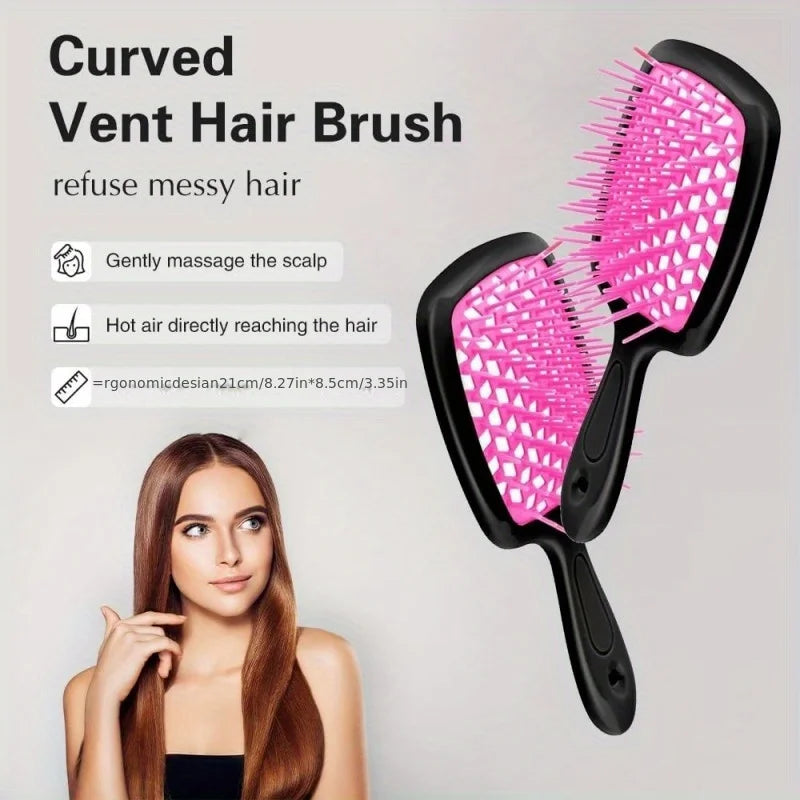 2-piece detangling hair brush set