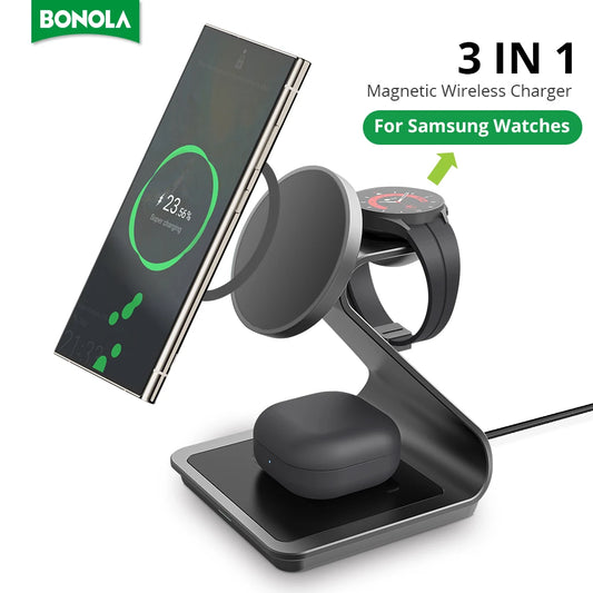 Magnetic 3 in 1 Wireless Charger Station